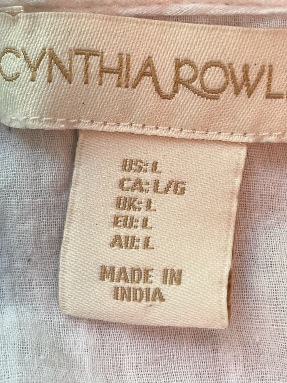 Cynthia Rowley | Embroidered Peplum Blouse | White | Boho Floral | Lace Trim | L - Picture 5 of 5